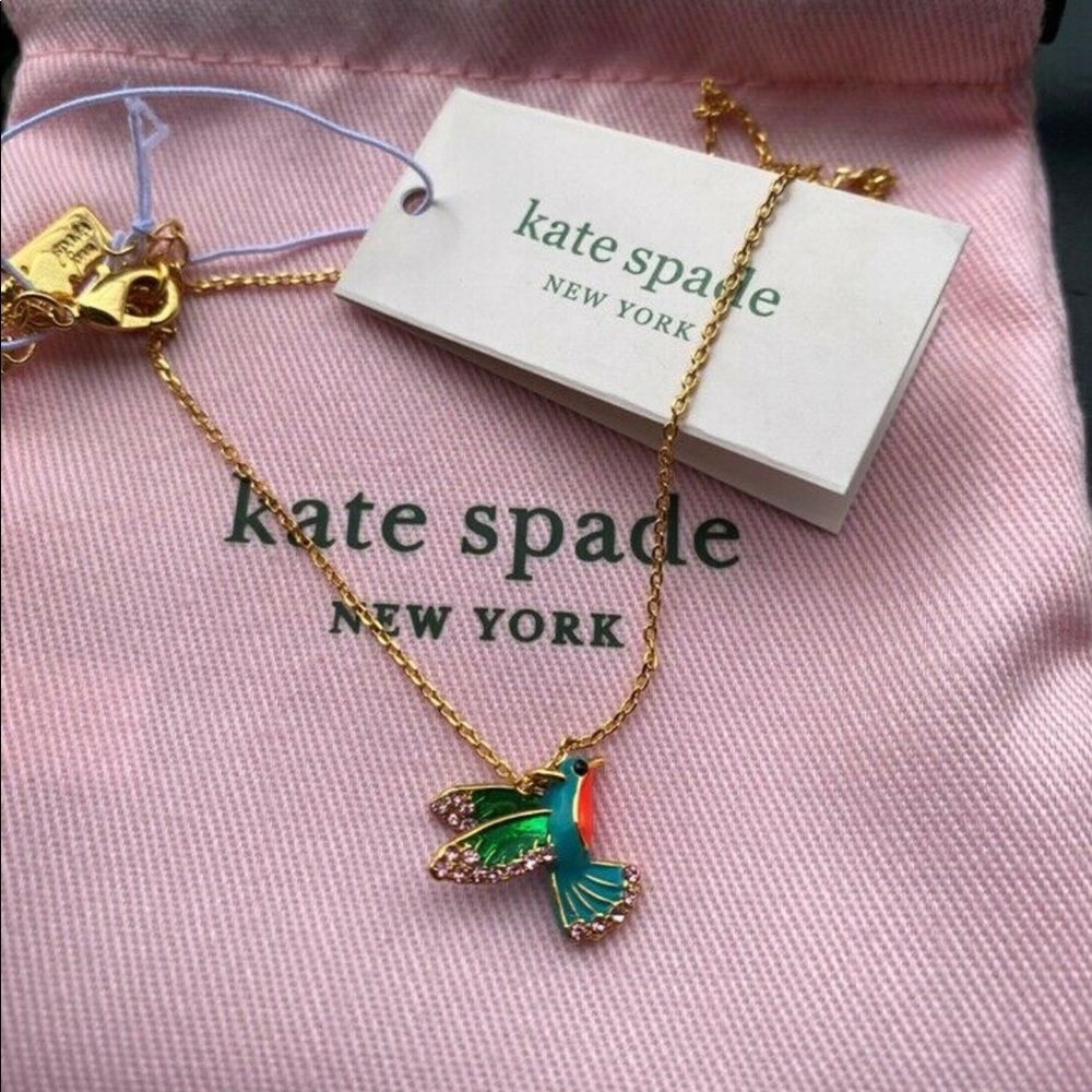 Retired Kate Spade hummingbird necklace NWT - Picture 8 of 9